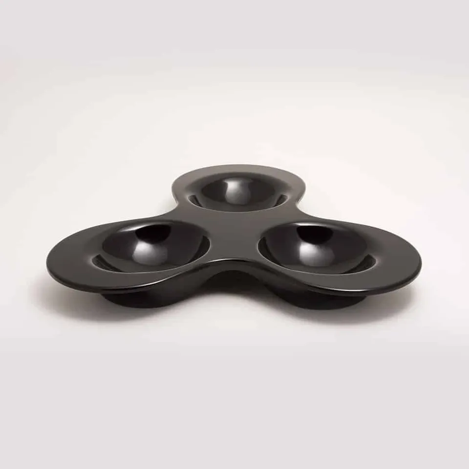 primeware-quality-melamine-tapas-schale-kleeblatt-schwarz-gro image 1