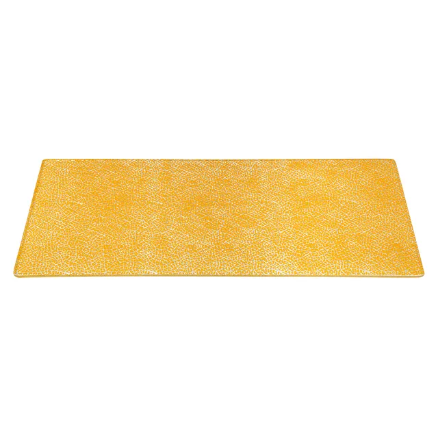 rosseto-kalderon-foglia-glasplatte-senf-gls026m-eckig image 1