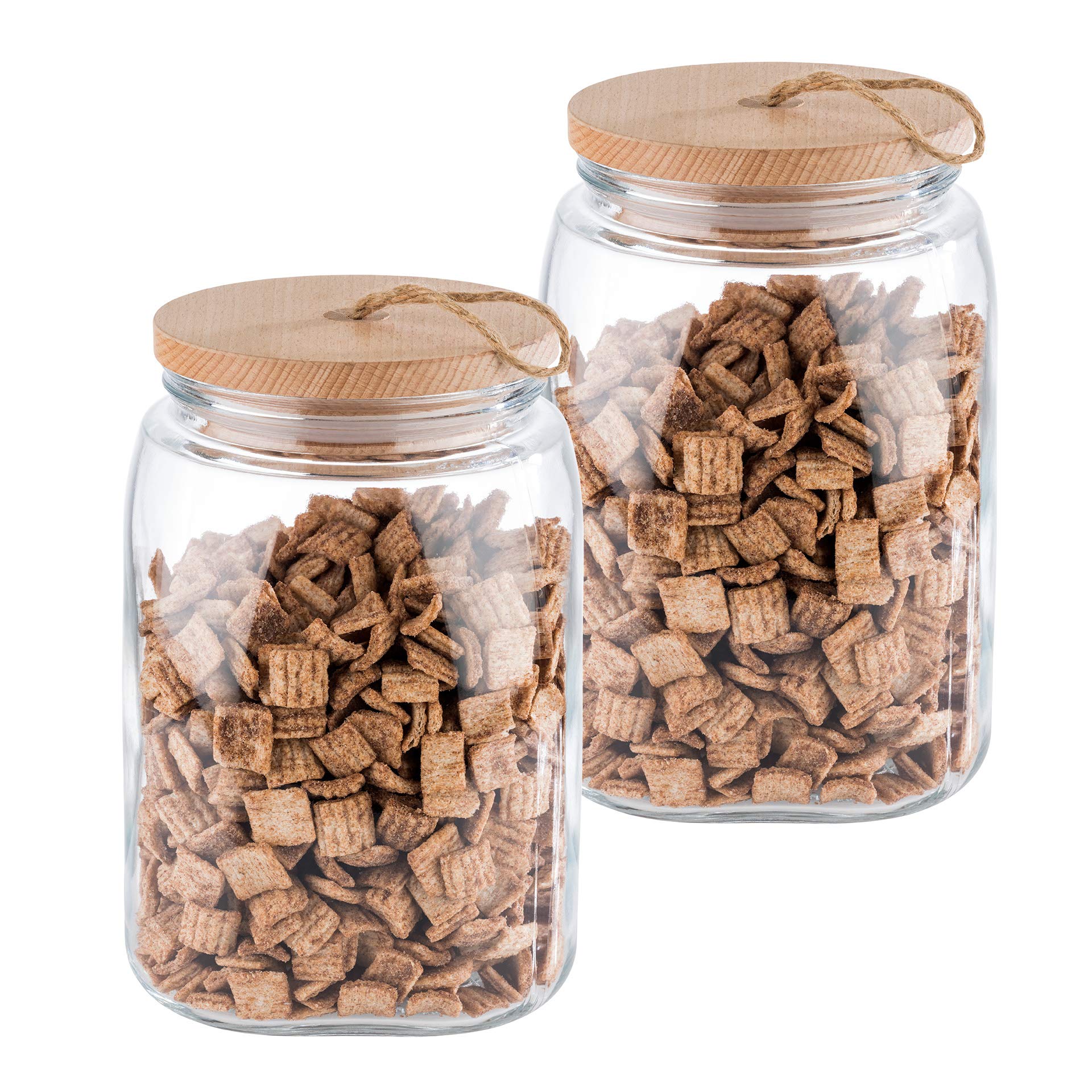 aps-woody-vorratsglas-2-5-liter-2er-set-mit-holzdeckel image 1