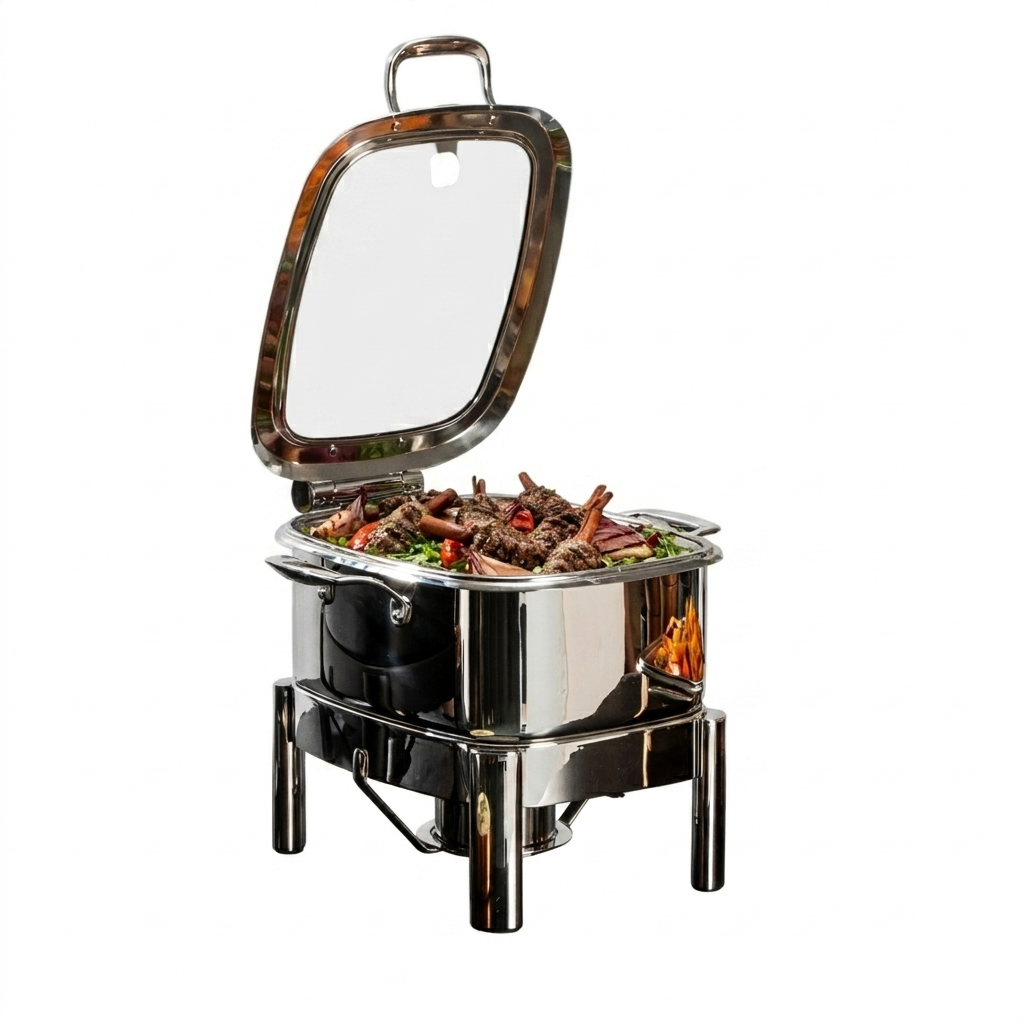 rosseto-le-dish-gwd295k-ch-chafing-dish-chrom-eckig-4-liter image 1