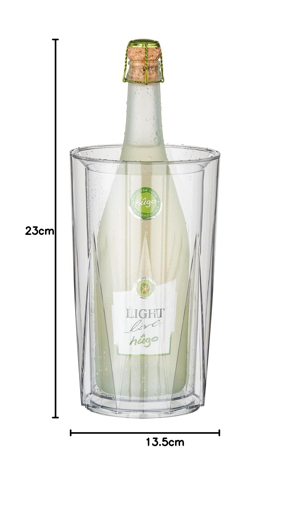 aps-crystal-36062-flaschenk-hler-san-doppelwandig-glasklar image 2