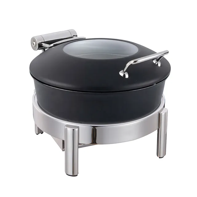 rosseto-vista-gw40eslk-bkch-chafing-dish-rund-schwarz-4-22-qt image 1