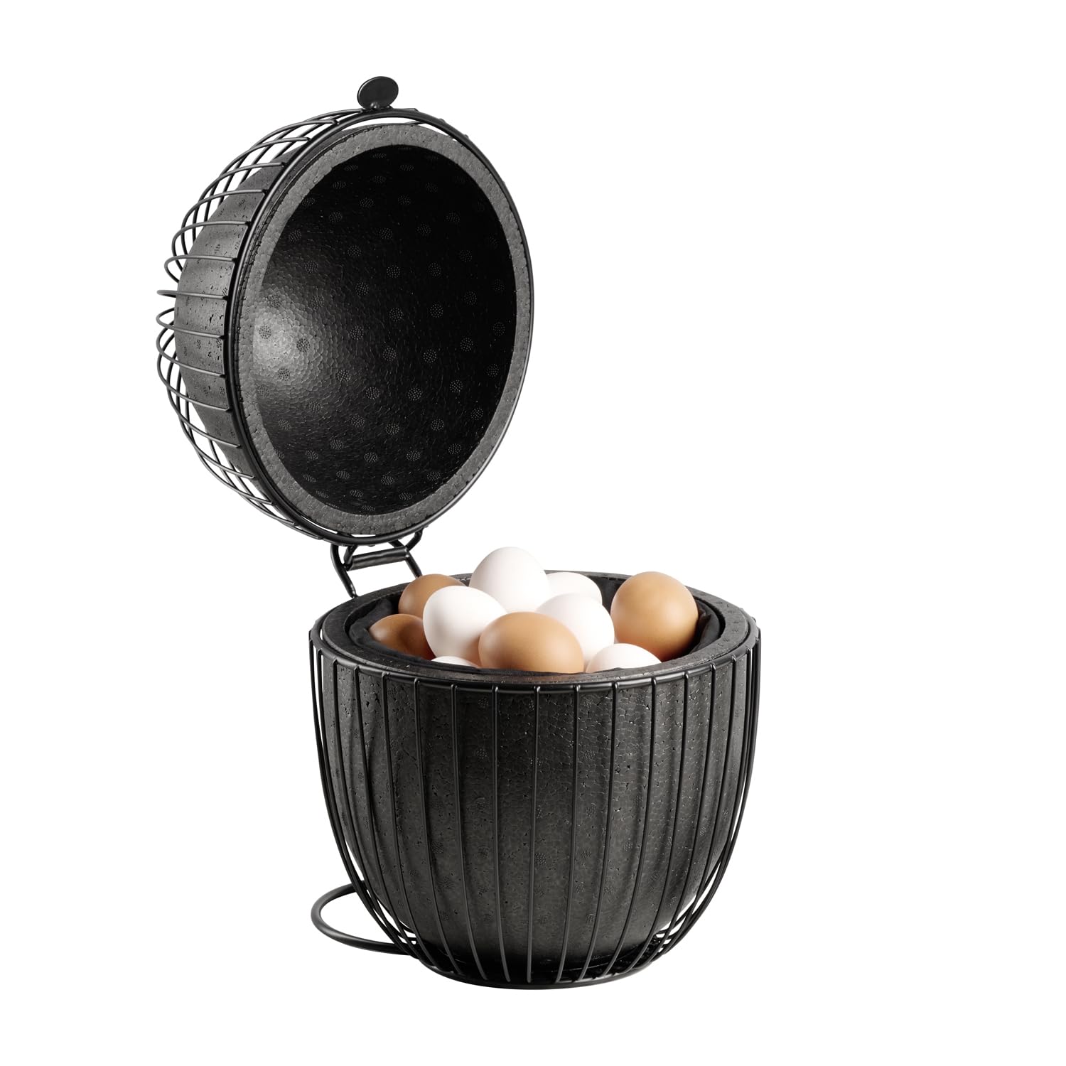 aps-ovo-30480-eierkorb-metall-schwarz-f-r-35-eier-23-cm image 2