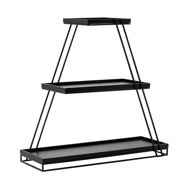 rosseto-skyrize-sr3b-bk-etagere-schwarz-3-ebenen-1-stk image 1