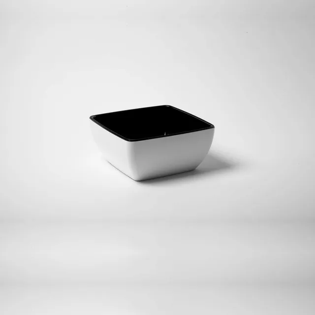 primeware-quality-melamine-sch-ssel-19cm-duo-tone-wei-schwarz image 1