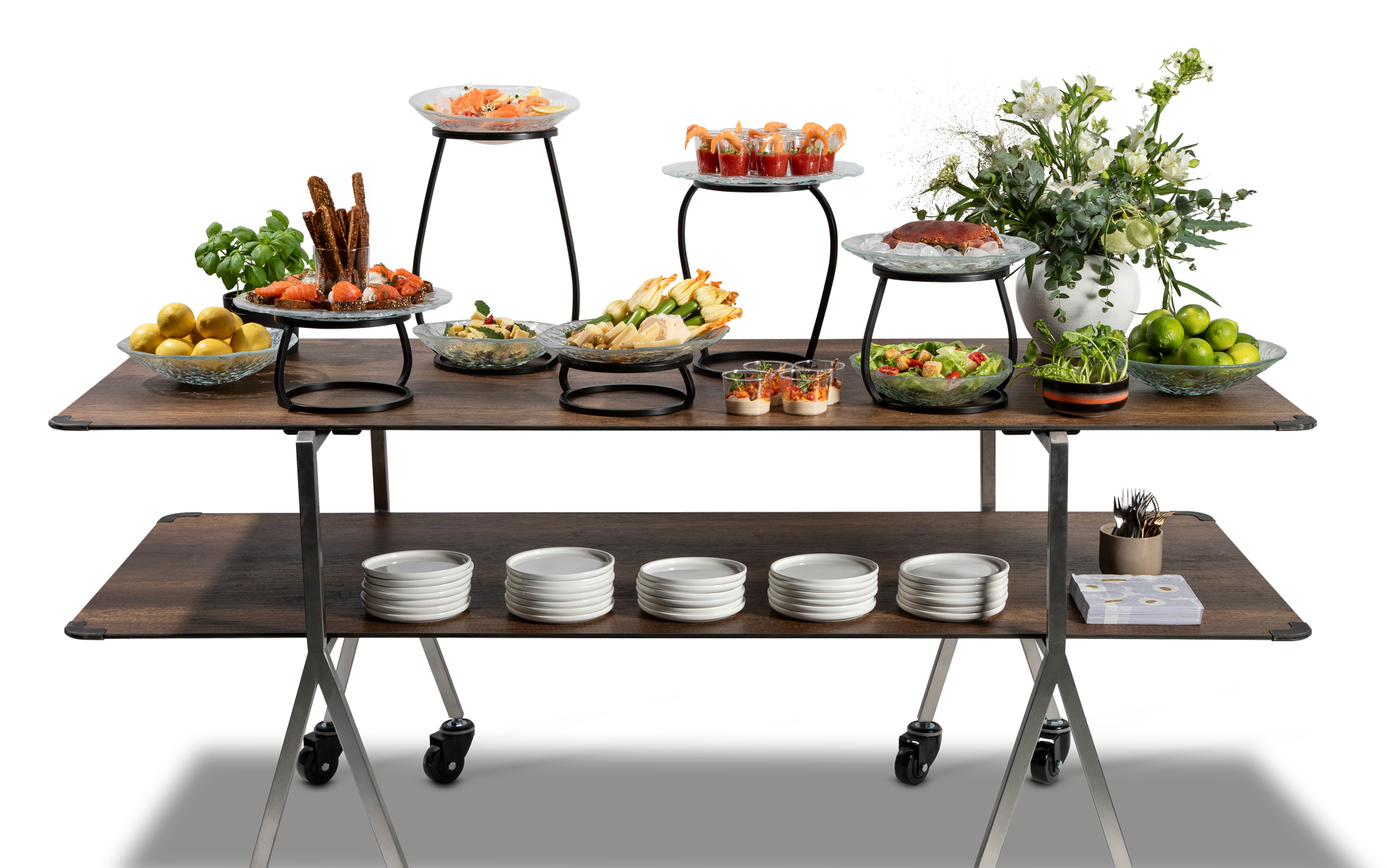 rosseto-rise-up-rur358s-b-buffetst-nder-set-schwarz-3-teilig image 3