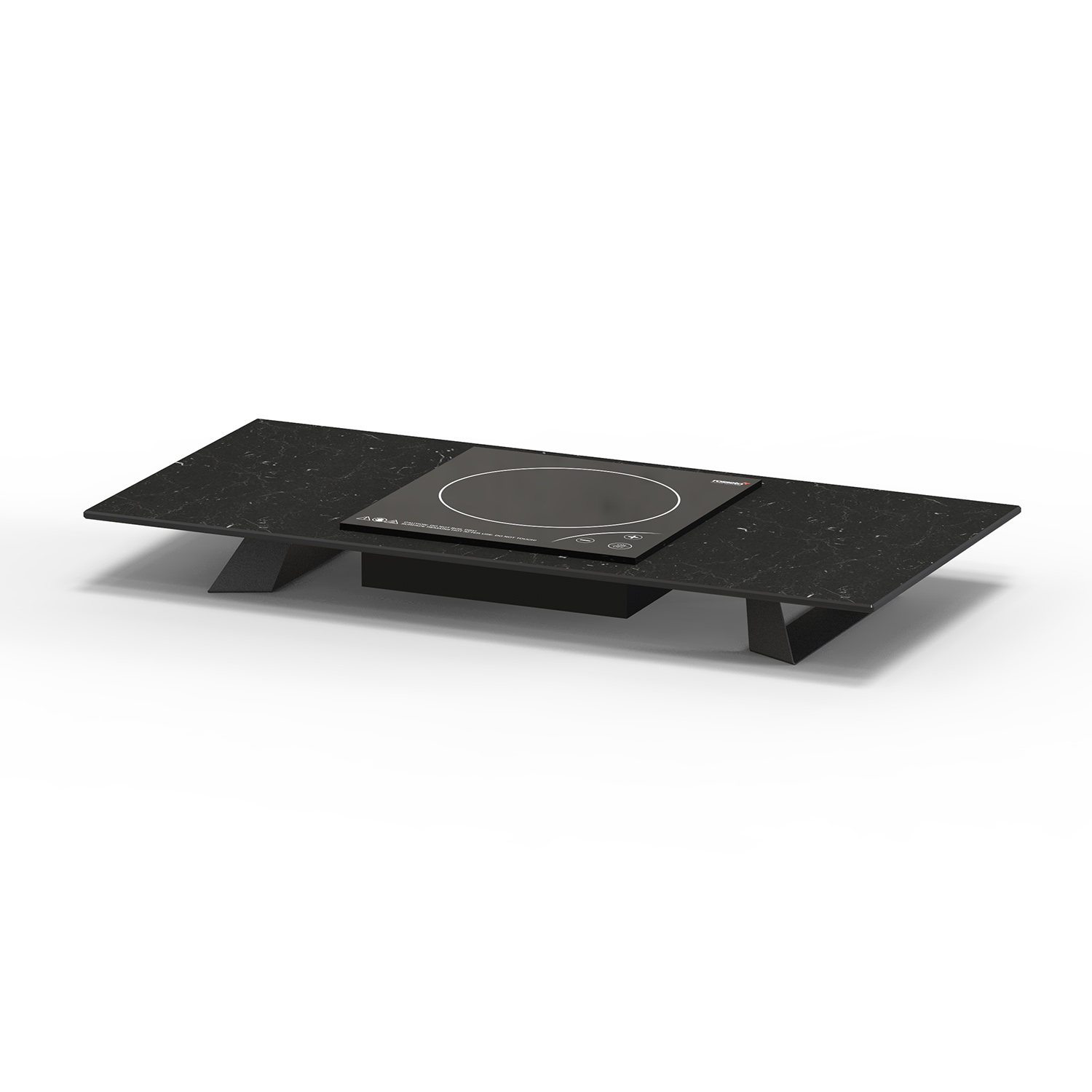 rosseto-alto-hplrsi94-induktions-buffetst-nder-marmor-schwarz-80-cm image 1
