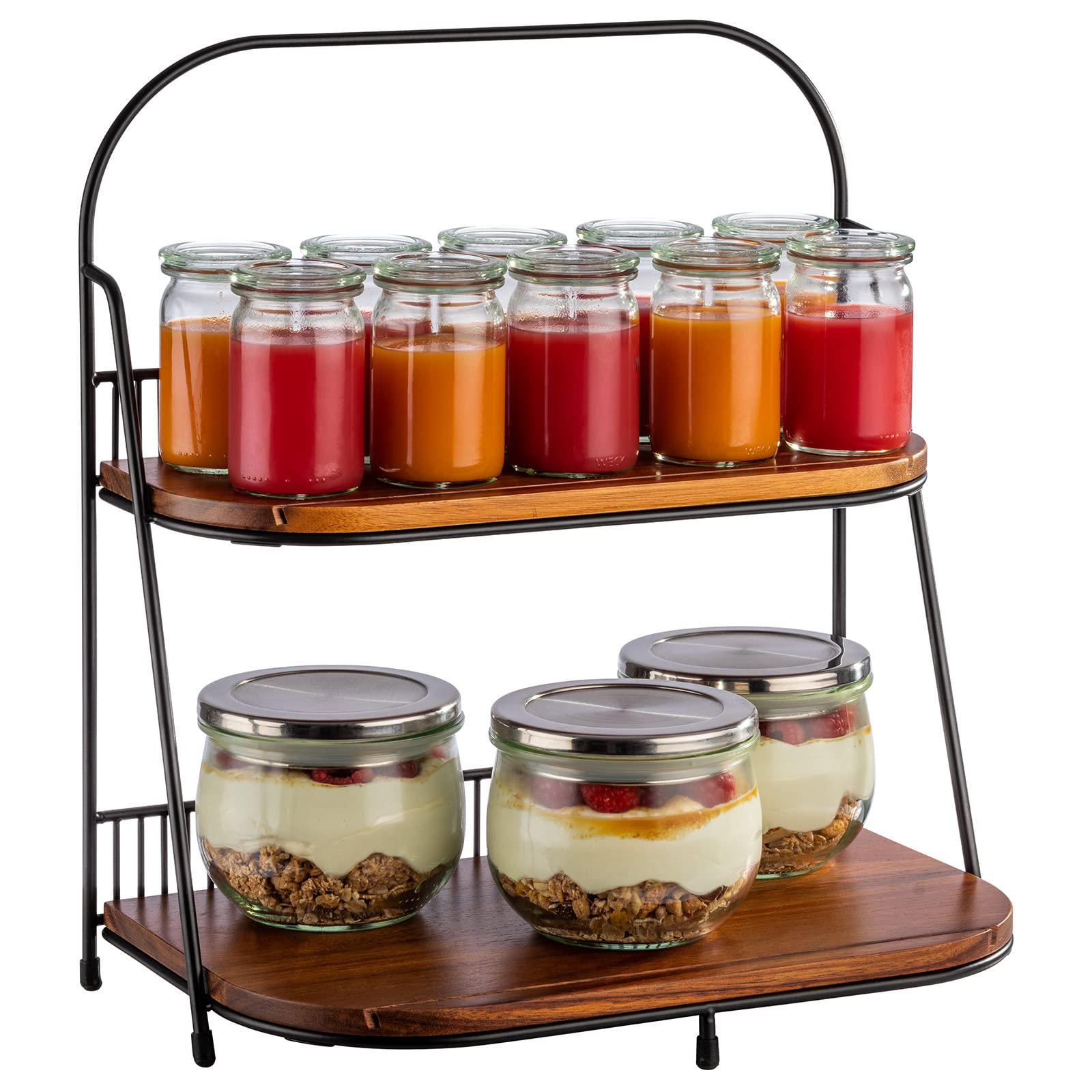 aps-frames-etagere-30339-2-stufig-akazienholz-schwarz image 7