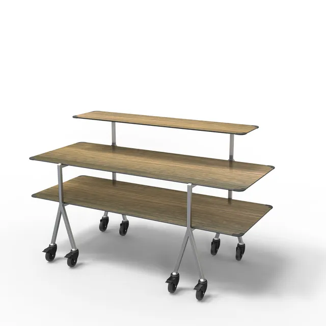 rosseto-modulite-mt-3001wsw-buffettisch-walnuss-3-ebenen image 1