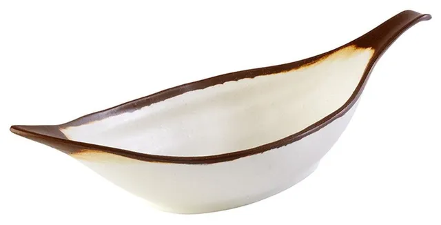 aps-marone-crocker-84581-blattschale-melamin-42-cm-creme image 1