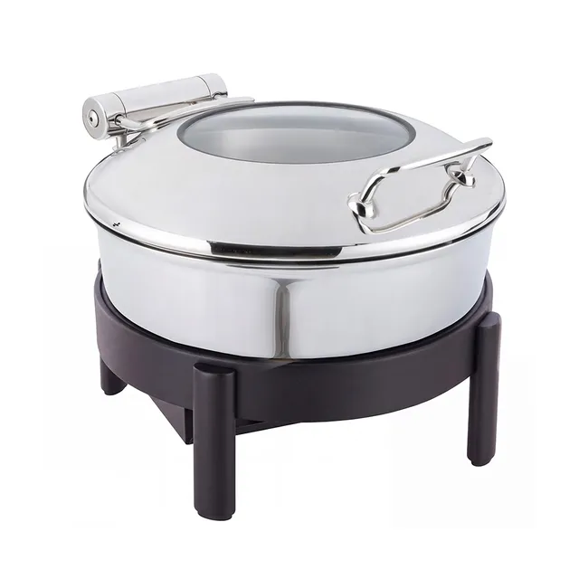 rosseto-vista-gw40eslk-chbk-chafing-dish-rund-4-22-qt-schwarz image 1