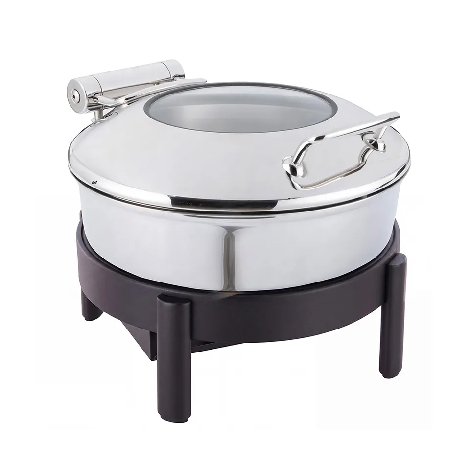 rosseto-vista-gw40eslk-chbk-chafing-dish-rund-4-22-qt-schwarz image 1