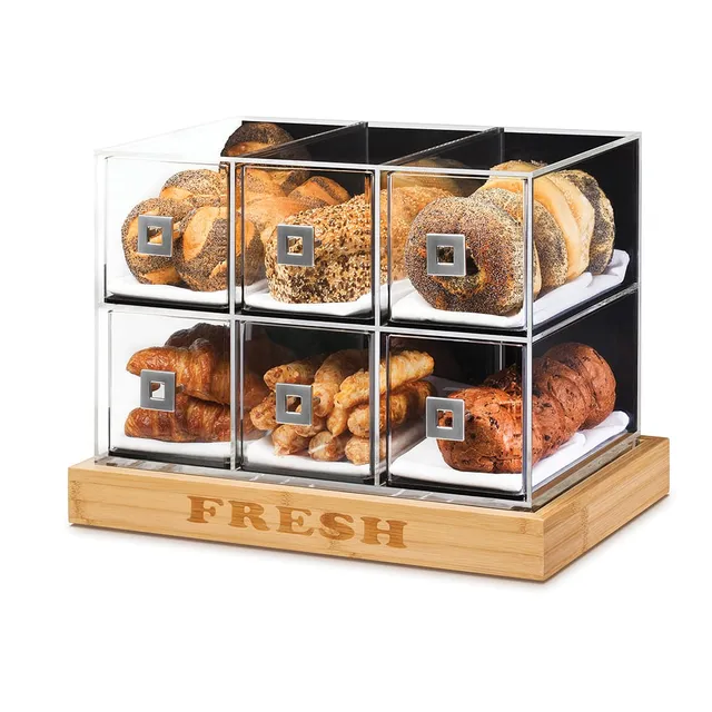 rosseto-bd114-bakery-display-case-acryl-6-f-cher-bambus-fresh image 1
