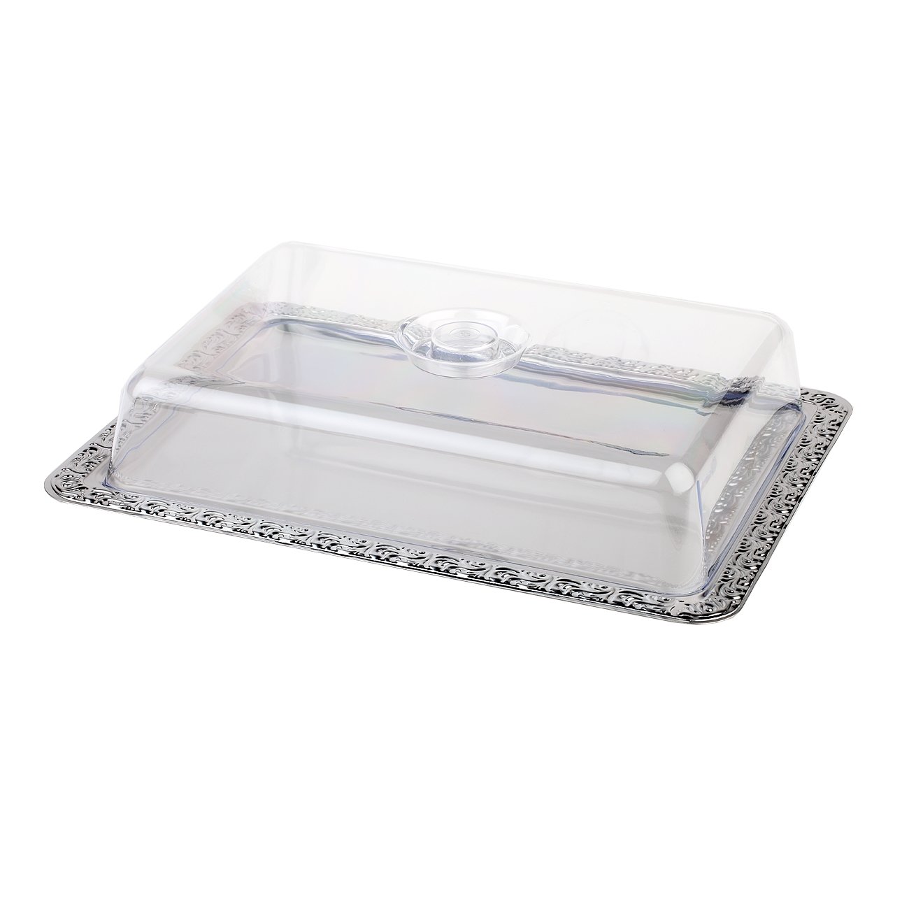 aps-dome-tablett-mit-haube-42x31x8-cm-edelstahl image 1