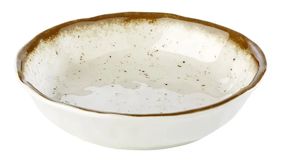 aps-stone-art-84514-teller-20cm-creme-braun-melamin image 1