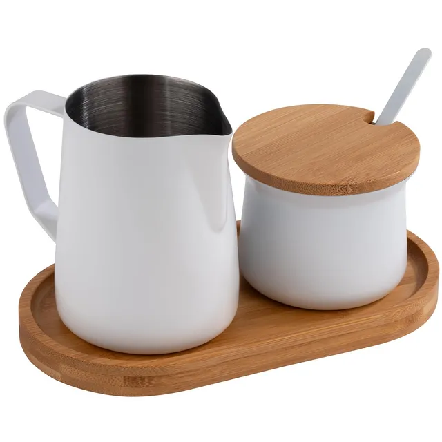 aps-bamboo-milch-und-zucker-set-5-tlg-wei-bambus image 1
