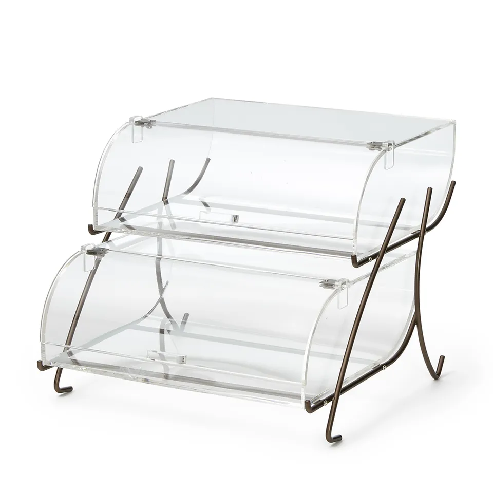 rosseto-bk022-b-ckerei-vitrine-2-st-ckig-bronze-drahtgestell image 1