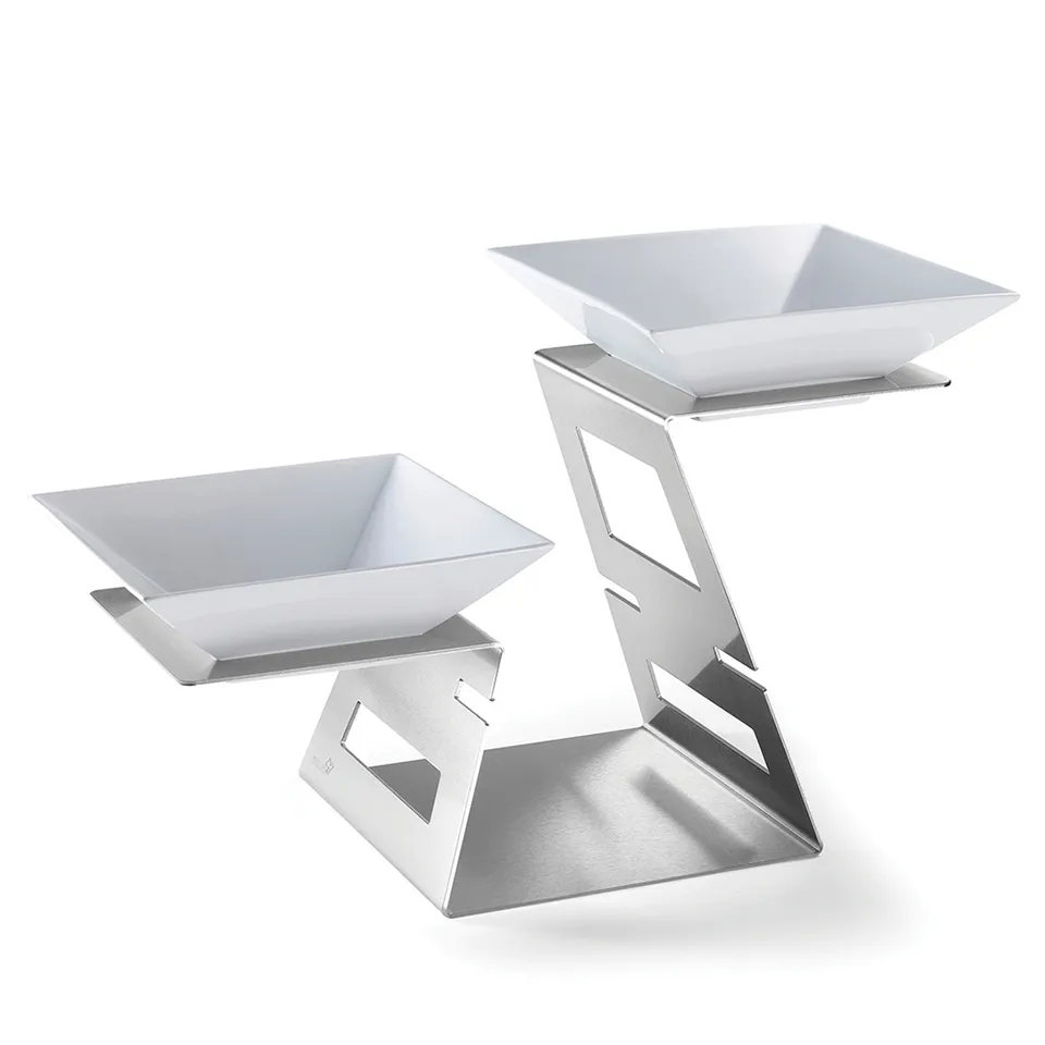 rosseto-swan-sm221-buffetst-nder-edelstahl-2-schalen image 1
