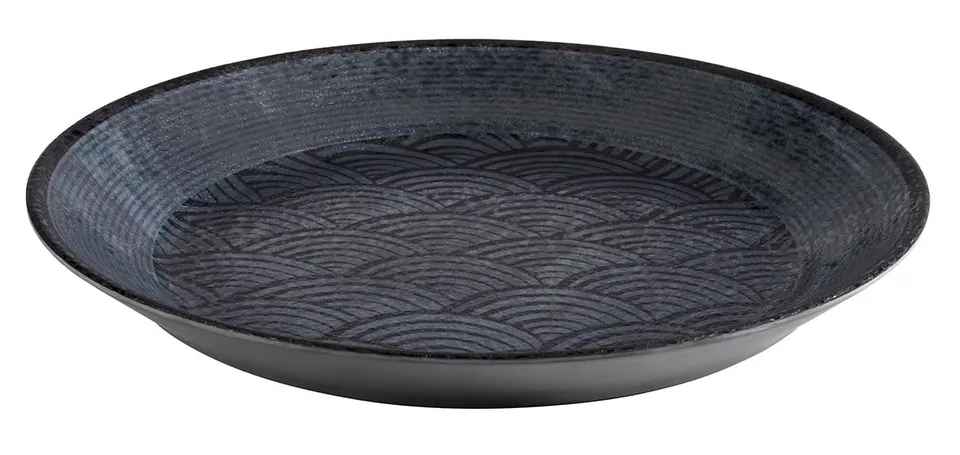 aps-dark-wave-84912-schale-32-cm-schwarz-melamin image 1