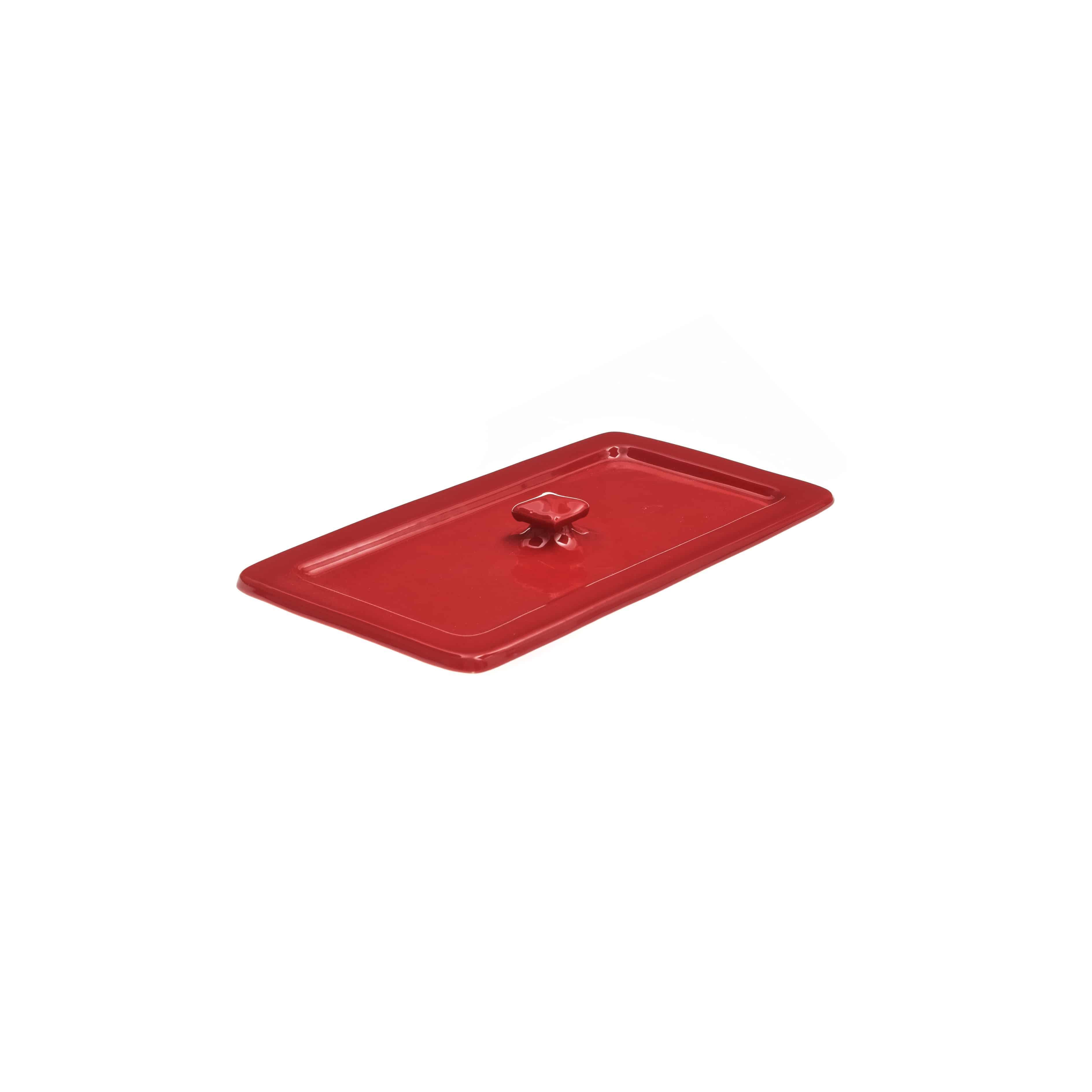 primeware-ceramic-gastronorm-dishes-deckel-gn-1-3-rot-keramik image 1