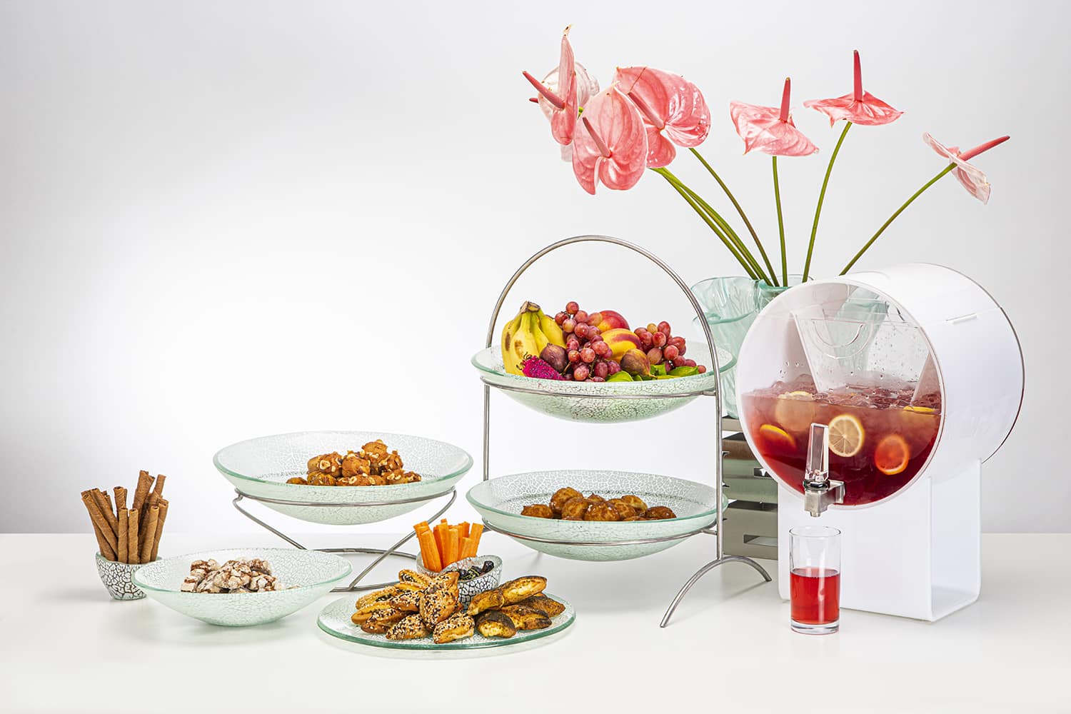 rosseto-gst08fwfp-etagere-2-st-ckig-mit-glasschalen image 2