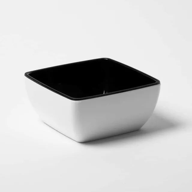 primeware-quality-melamine-sch-ssel-duo-tone-25cm-wei-schwarz image 1