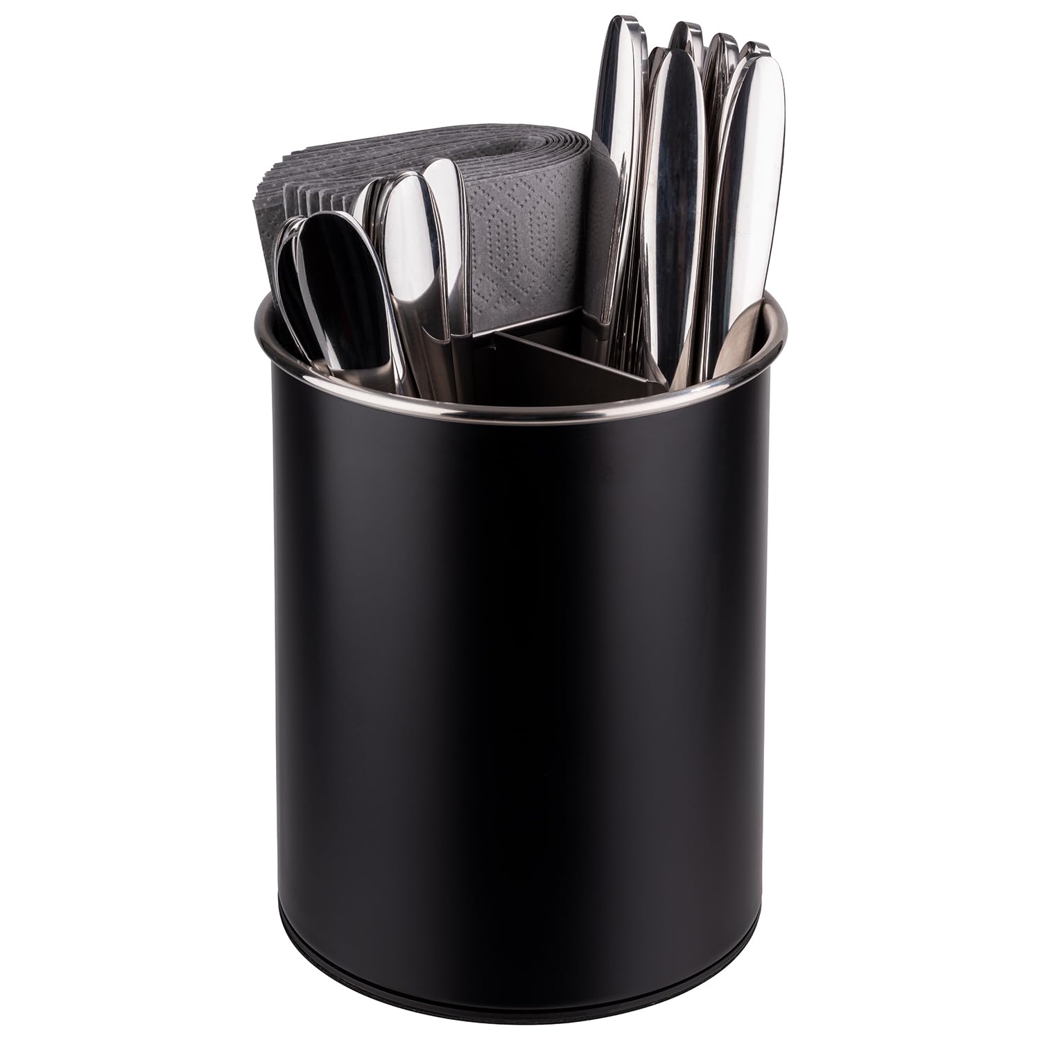 aps-table-11748-besteckbeh-lter-drehbar-schwarz-3-f-cher image 2