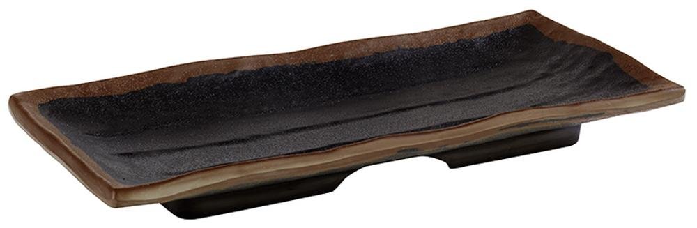 aps-marone-84117-tablett-schwarz-braun-19-5cm-melamin image 1