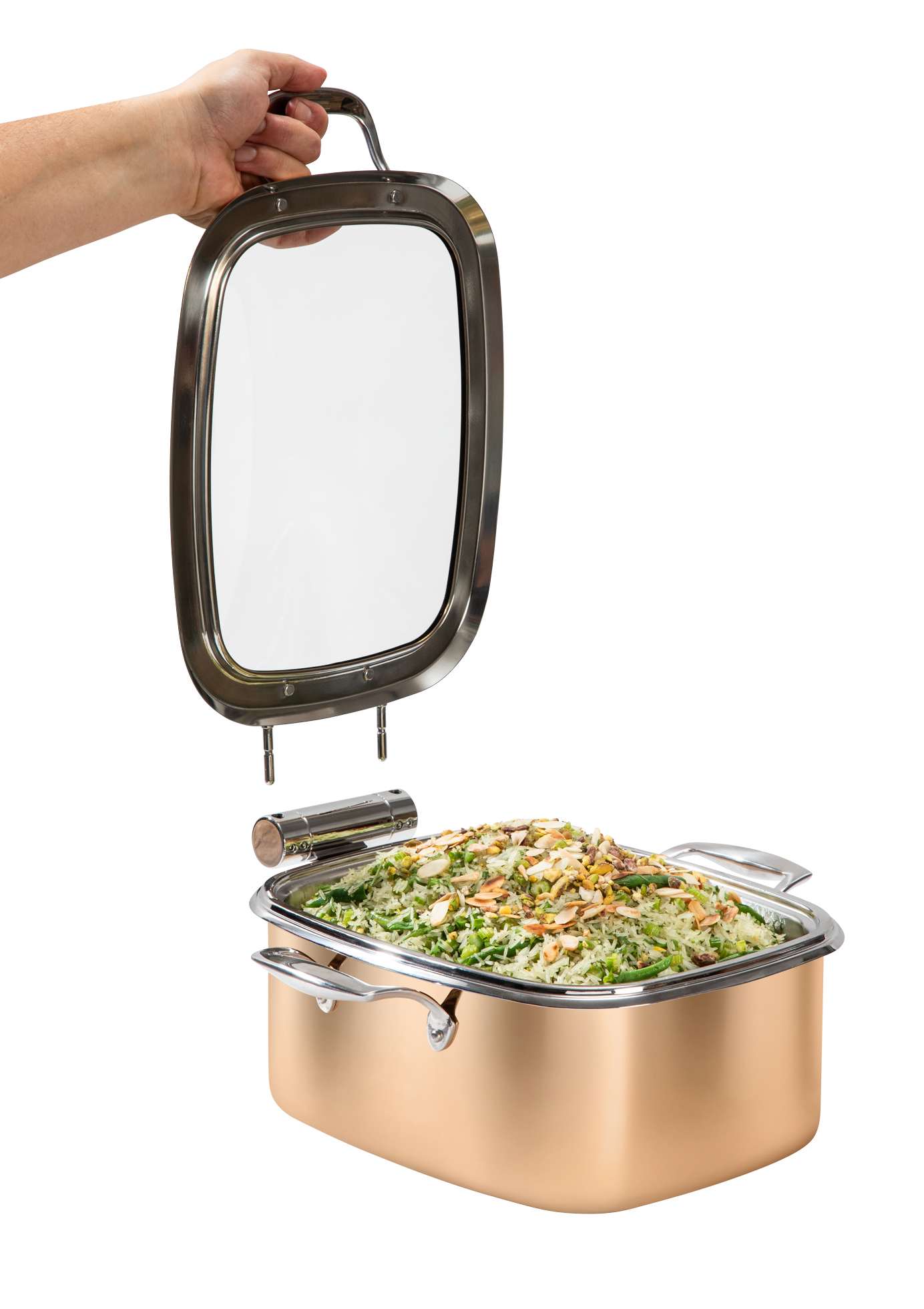 rosseto-le-dish-gwd295el-gr-chafing-topf-4-2-qt-gold-eckig image 3