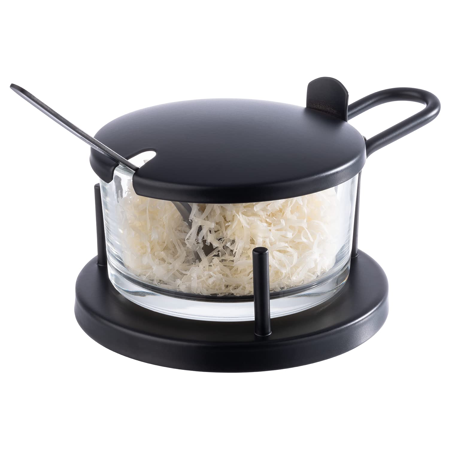 aps-classic-parmesan-menage-glas-edelstahl-mit-l-ffel-11-cm image 2