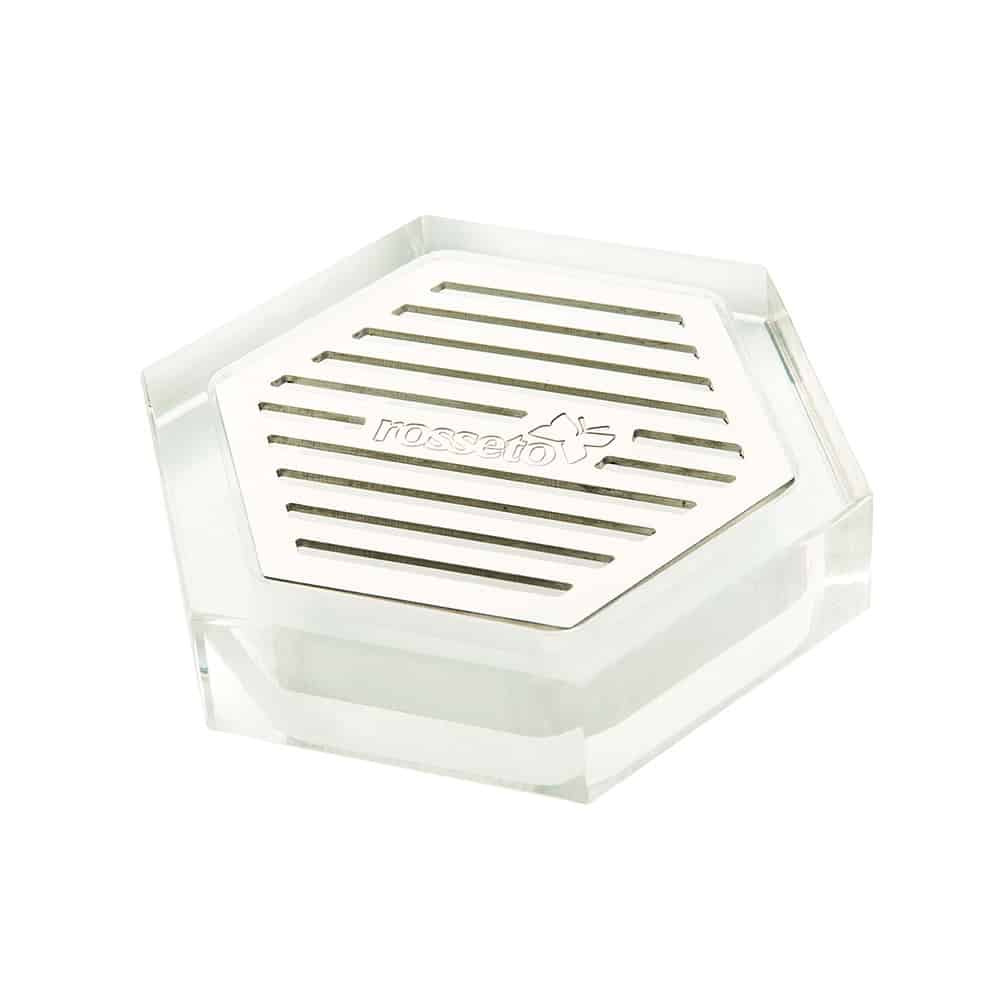 rosseto-honeycomb-ld107-abtropfschale-acryl-edelstahl image 1