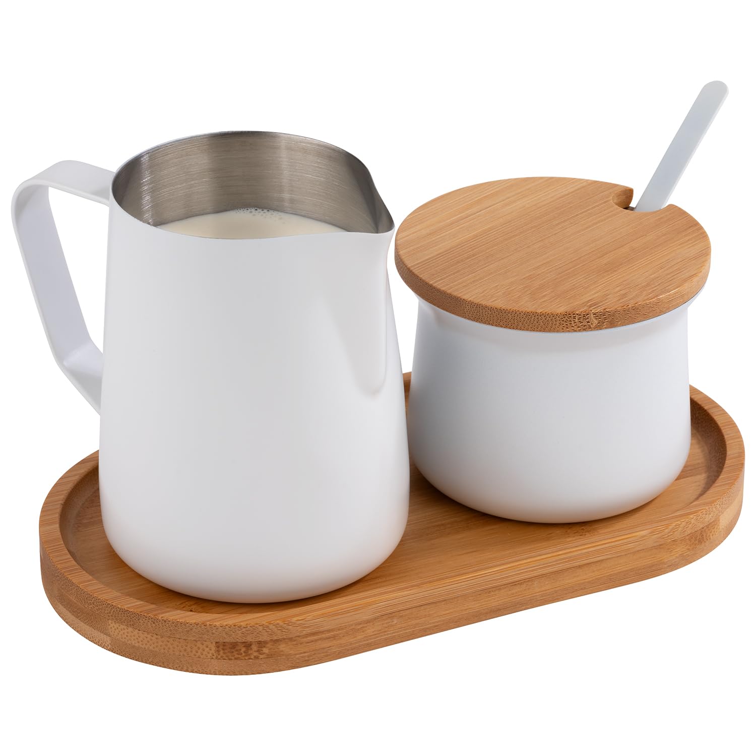 aps-bamboo-milch-und-zucker-set-5-tlg-wei-bambus image 2
