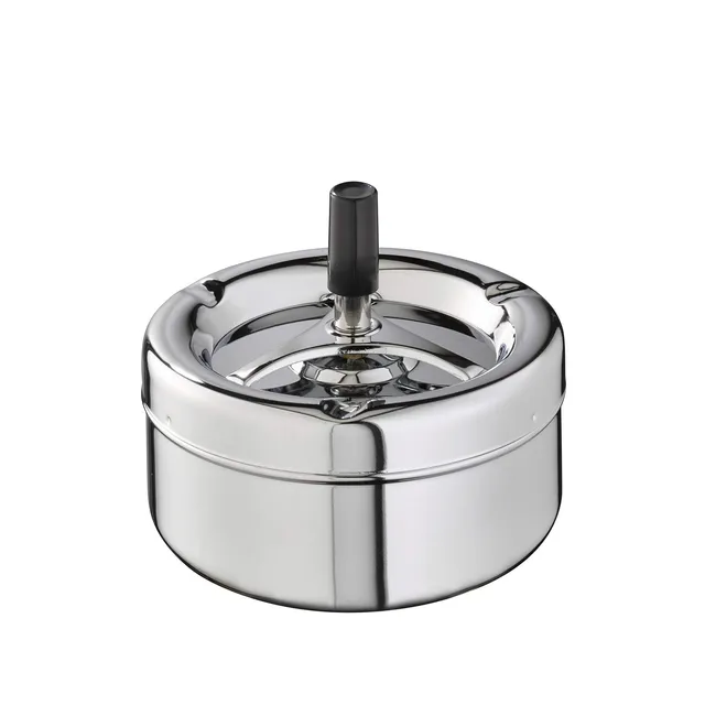 aps-bar-54-klassiker-aschenbecher-drehknopf-silber-13-cm image 1