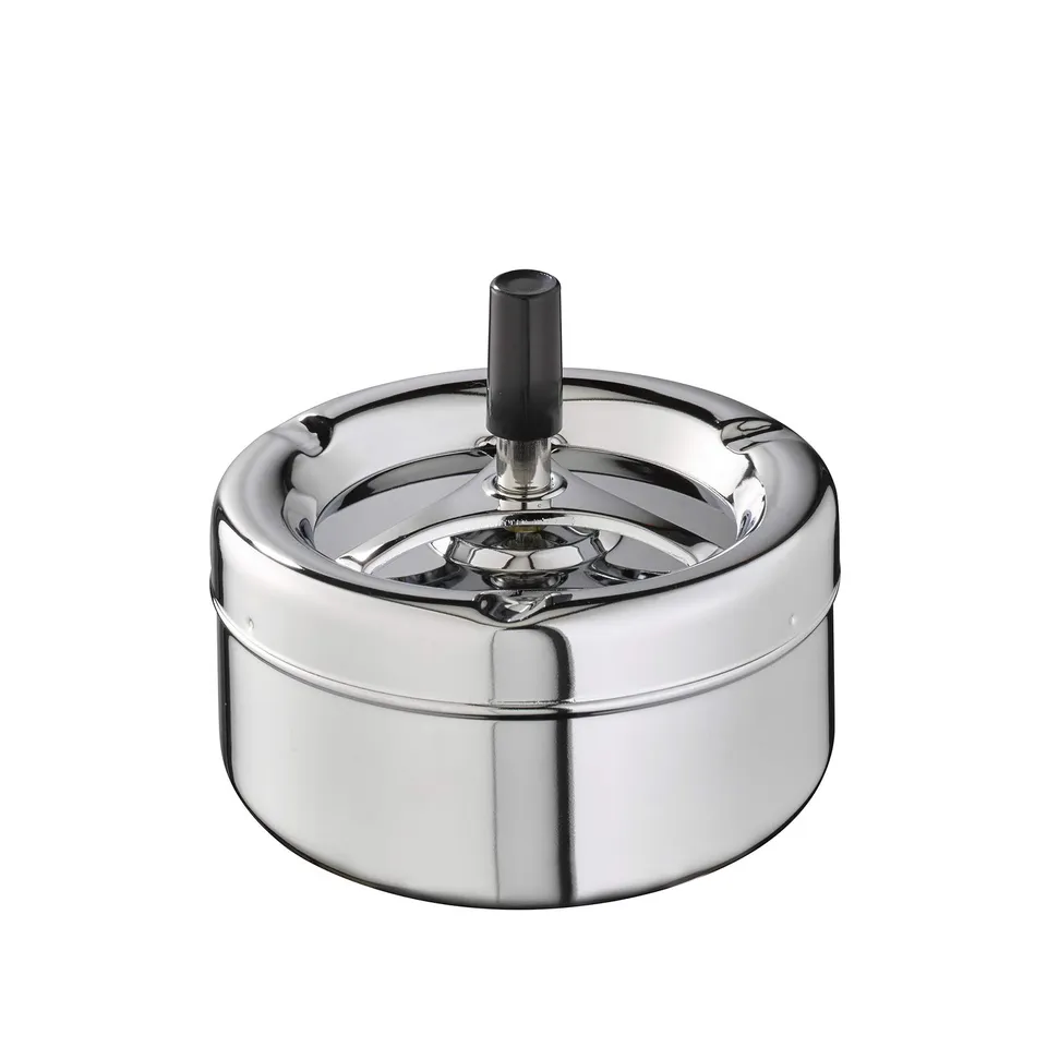aps-bar-54-klassiker-aschenbecher-drehknopf-silber-13-cm image 1