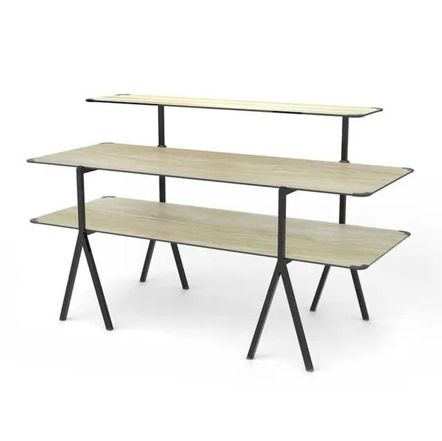 rosseto-modulite-mt-3002nwb-buffet-tisch-3-ebenen-holz image 1