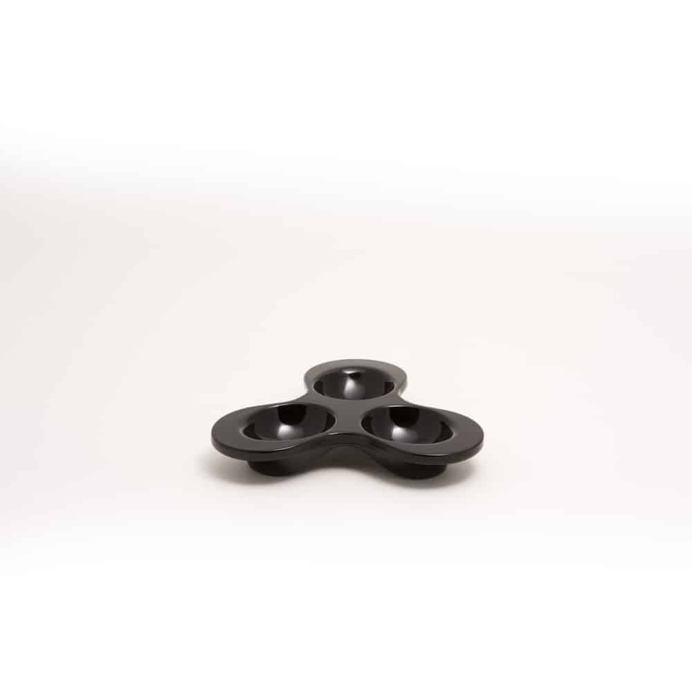 primeware-quality-melamine-tapas-kleeblatt-schale-schwarz-17cm image 1