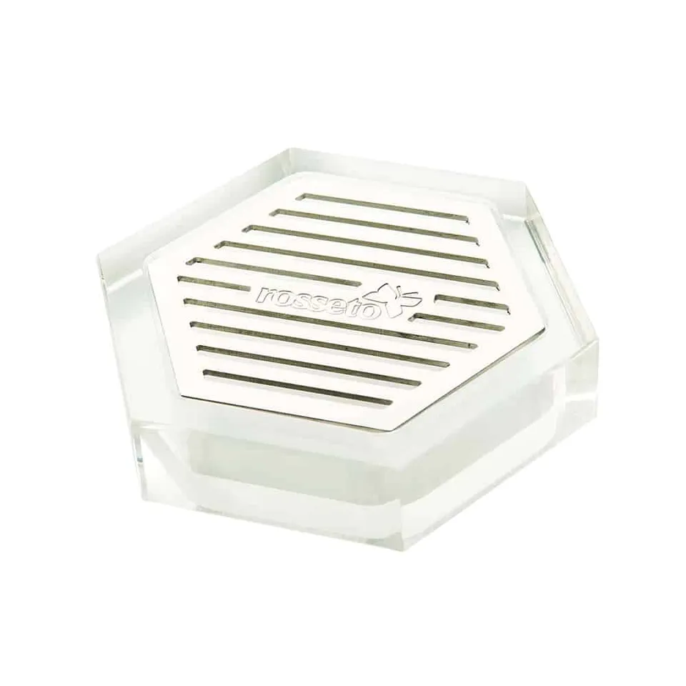 rosseto-honeycomb-ld107-abtropfschale-acryl-edelstahl image 1