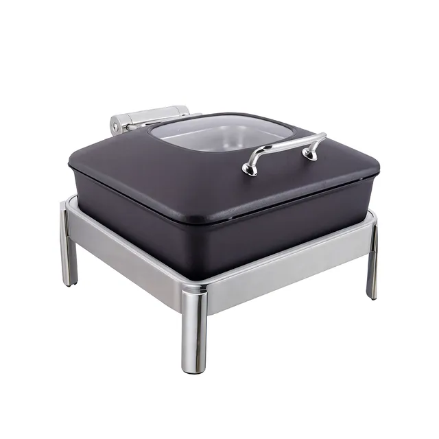 rosseto-vista-gw32eslk-bkch-chafing-dish-eckig-schwarz-6-34qt image 1