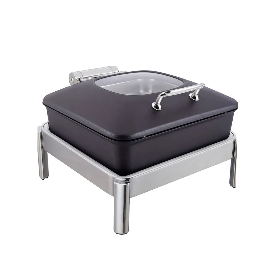 rosseto-vista-gw32eslk-bkch-chafing-dish-eckig-schwarz-6-34qt image 1