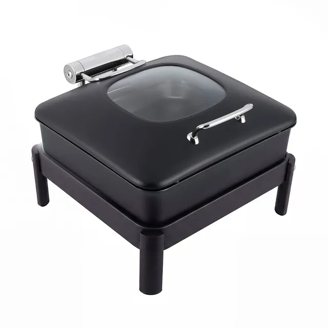 rosseto-vista-gw32eslk-bk-chafing-dish-eckig-schwarz-6-34-qt image 1