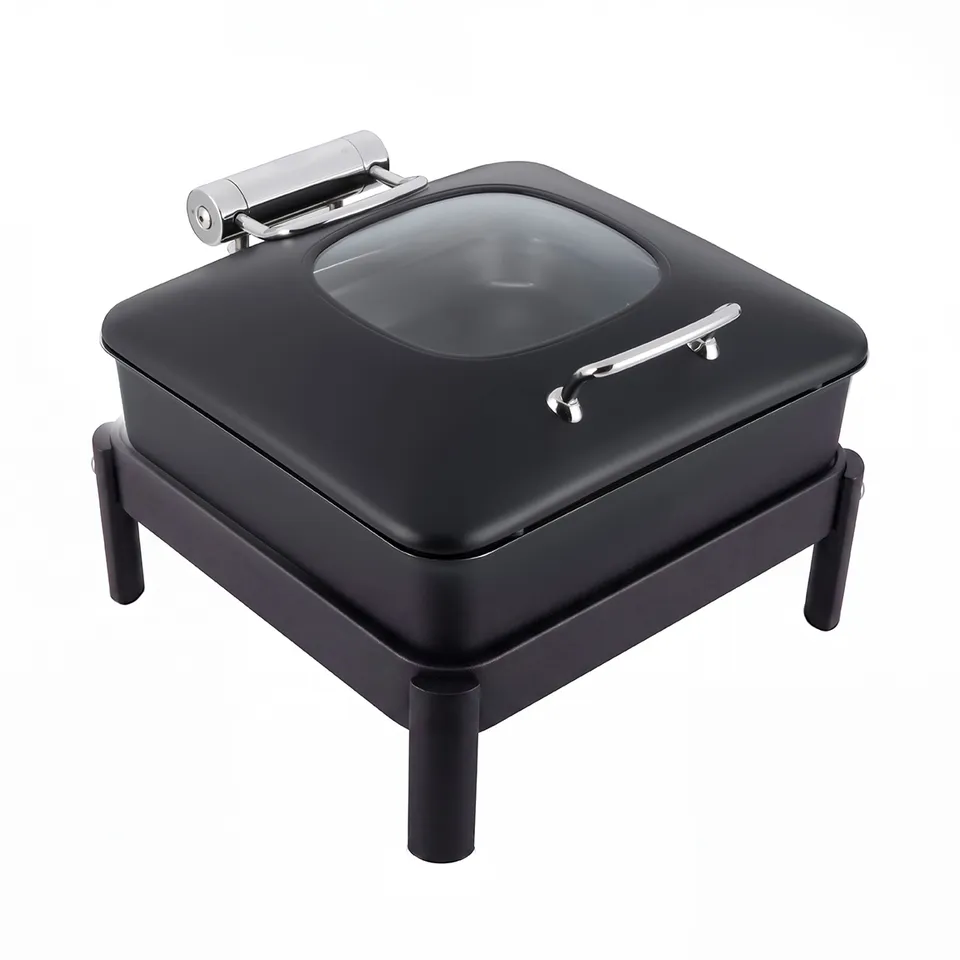 rosseto-vista-gw32eslk-bk-chafing-dish-eckig-schwarz-6-34-qt image 1