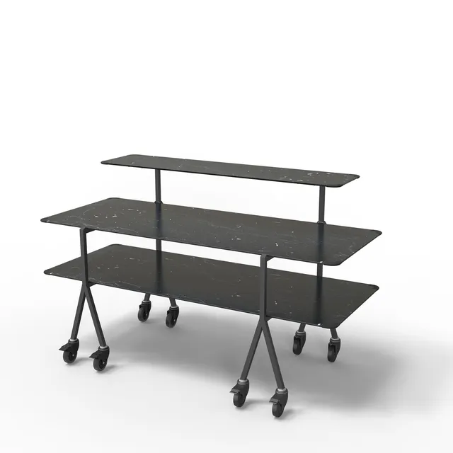 rosseto-modulite-mt-3004bmbw-buffettisch-black-marble-3-ebenen image 1