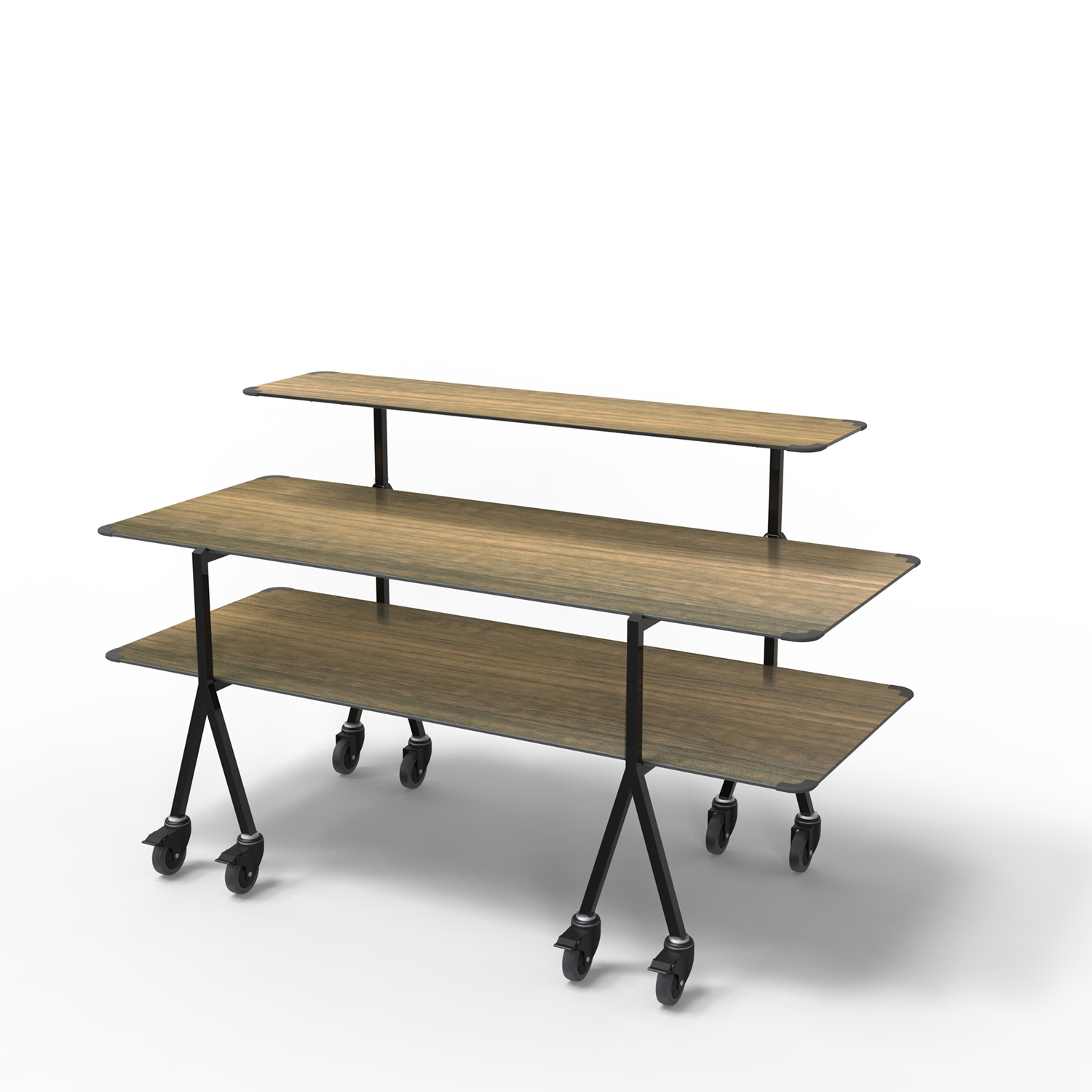 rosseto-modulite-mt-3001wbw-buffettisch-3-ebenen-walnuss image 1