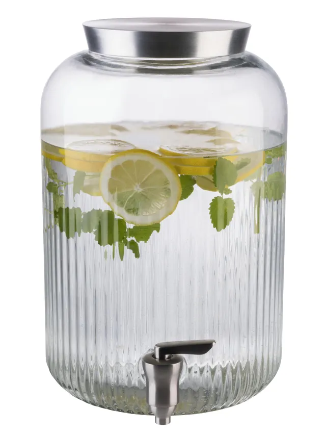 aps-valo-getr-nkespender-glas-7-liter-edelstahl-zapfhahn image 1