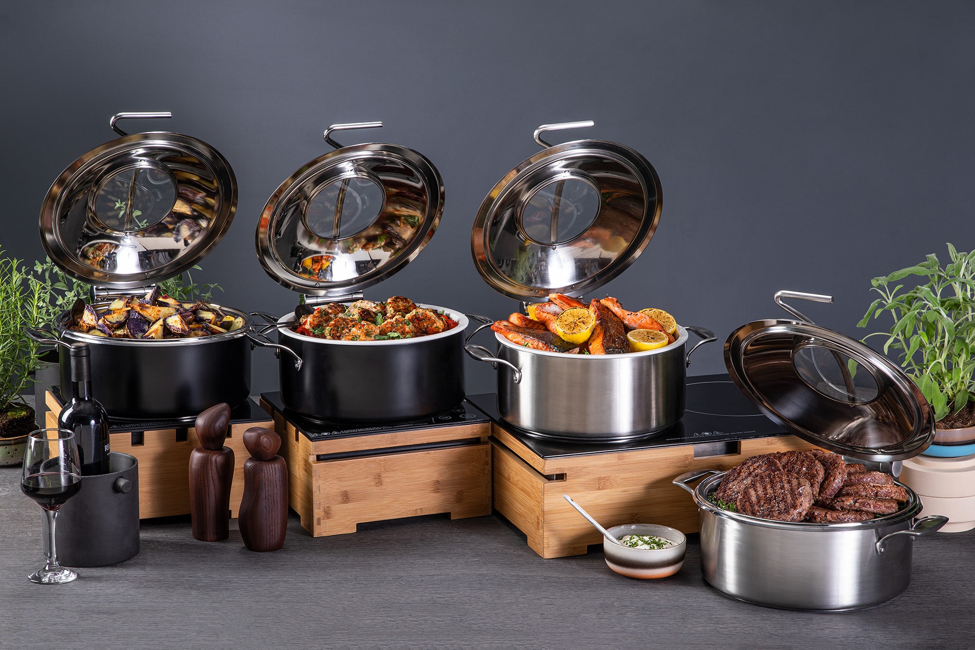 rosseto-cp101-chafing-dish-schwarz-mit-soft-close-deckel image 4