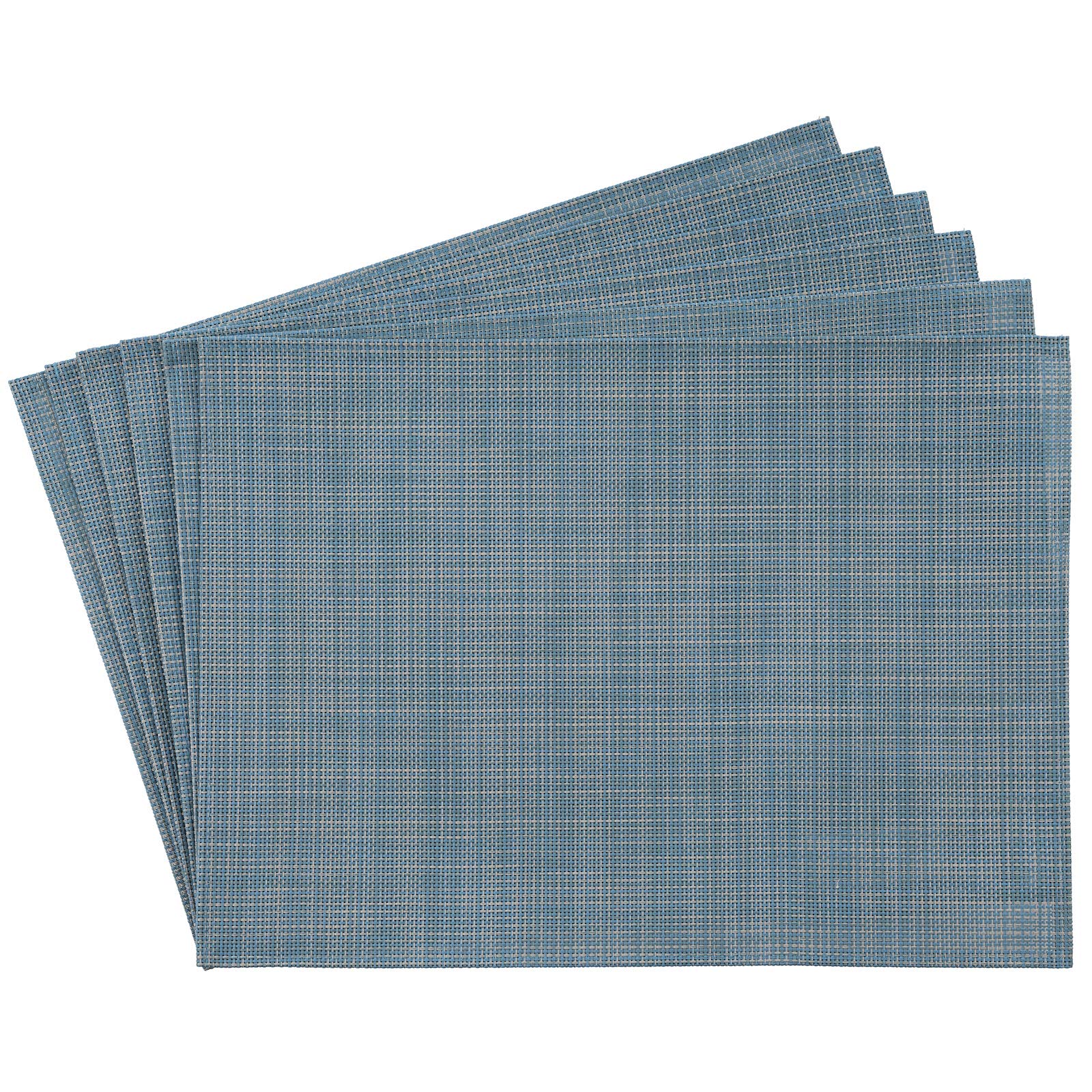 aps-table-tischset-pvc-hellblau-wei-6er-set-33x45 image 3