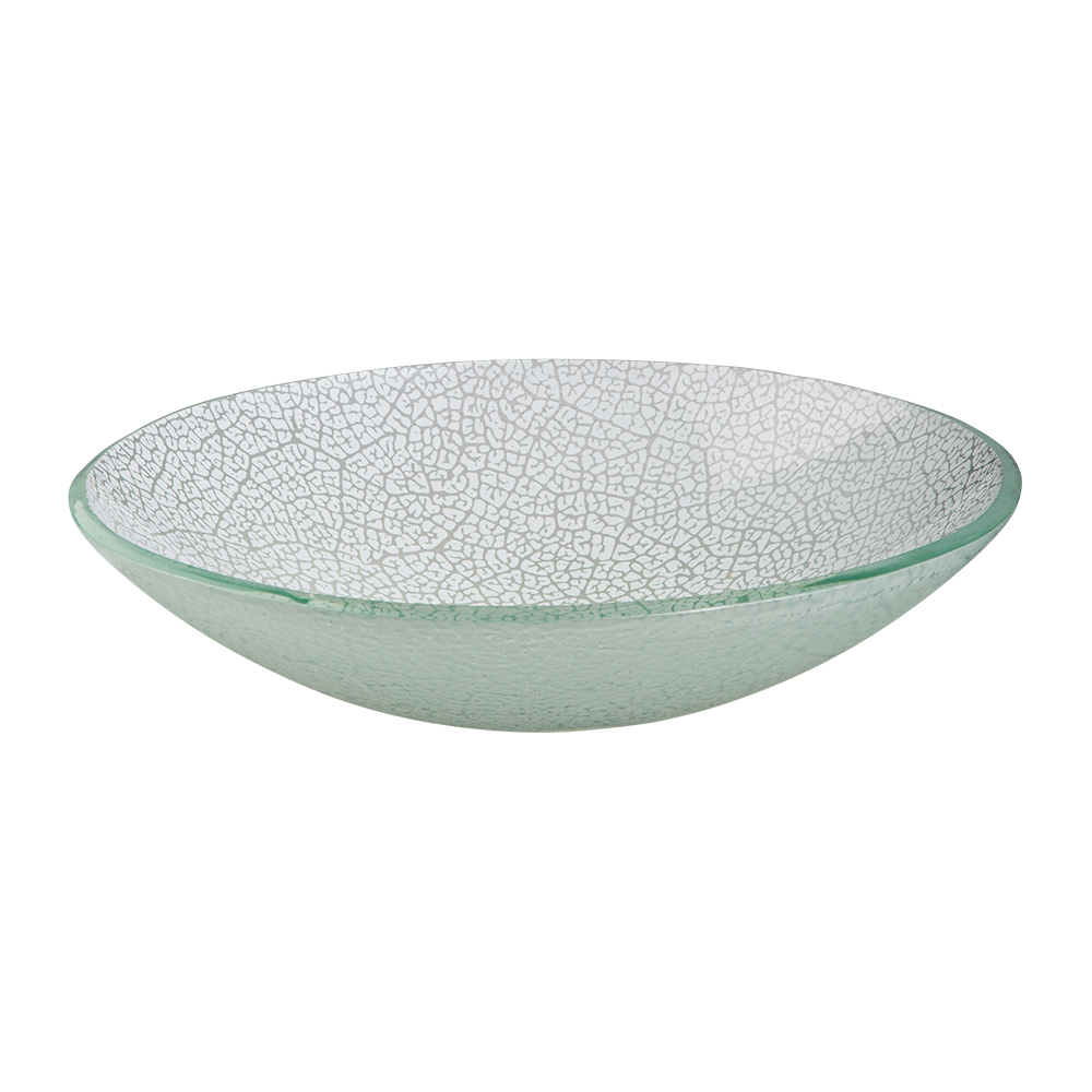 rosseto-ven-glass-kalderon-foglia-white-glasschale-rund-35cm-gls046w image 1