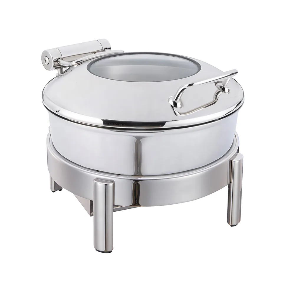rosseto-vista-gw40eslk-ch-chafing-dish-chrom-rund-4-22-qt-m-gestell image 1