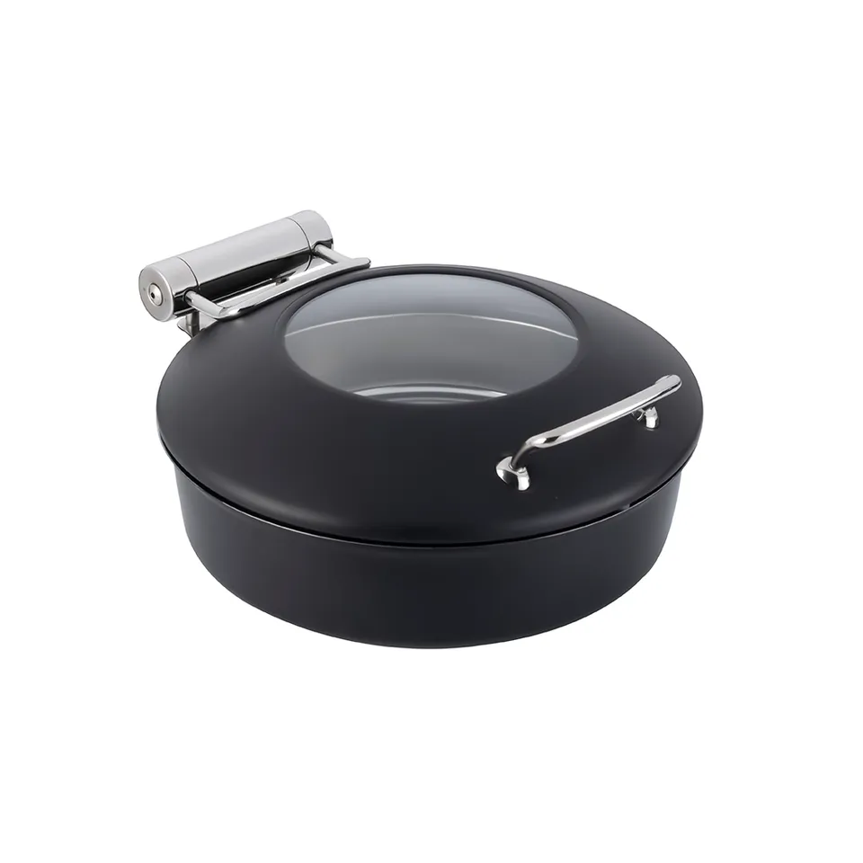 rosseto-vista-chafing-dish-schwarz-rund-4-22-qt-chafing-pot-topf image 1