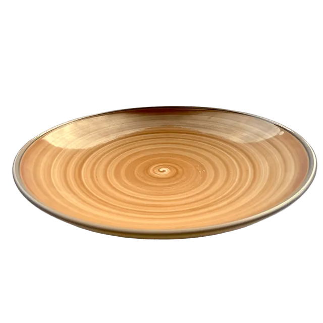 primeware-grand-buffet-porzellanschale-rund-ocker-30cm-handbemalt image 1